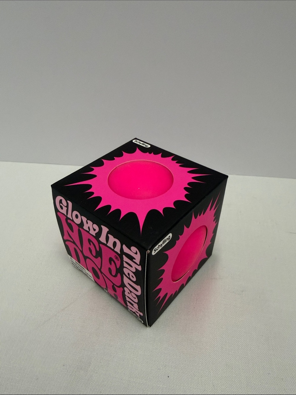 Needoh Glow In The Dark Neon Pink squishy NEW Schylling